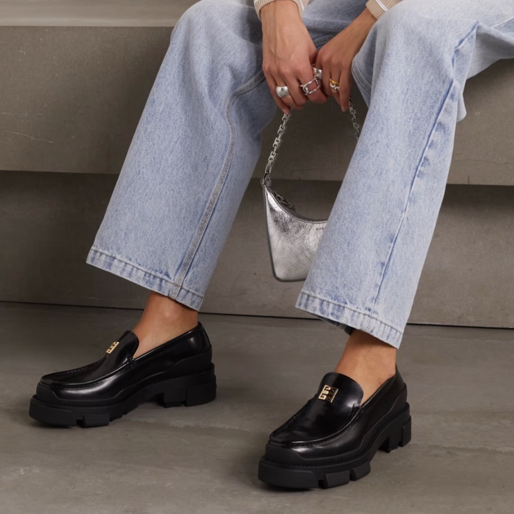 Givenchy Terra Logo Chunky Black Loafers